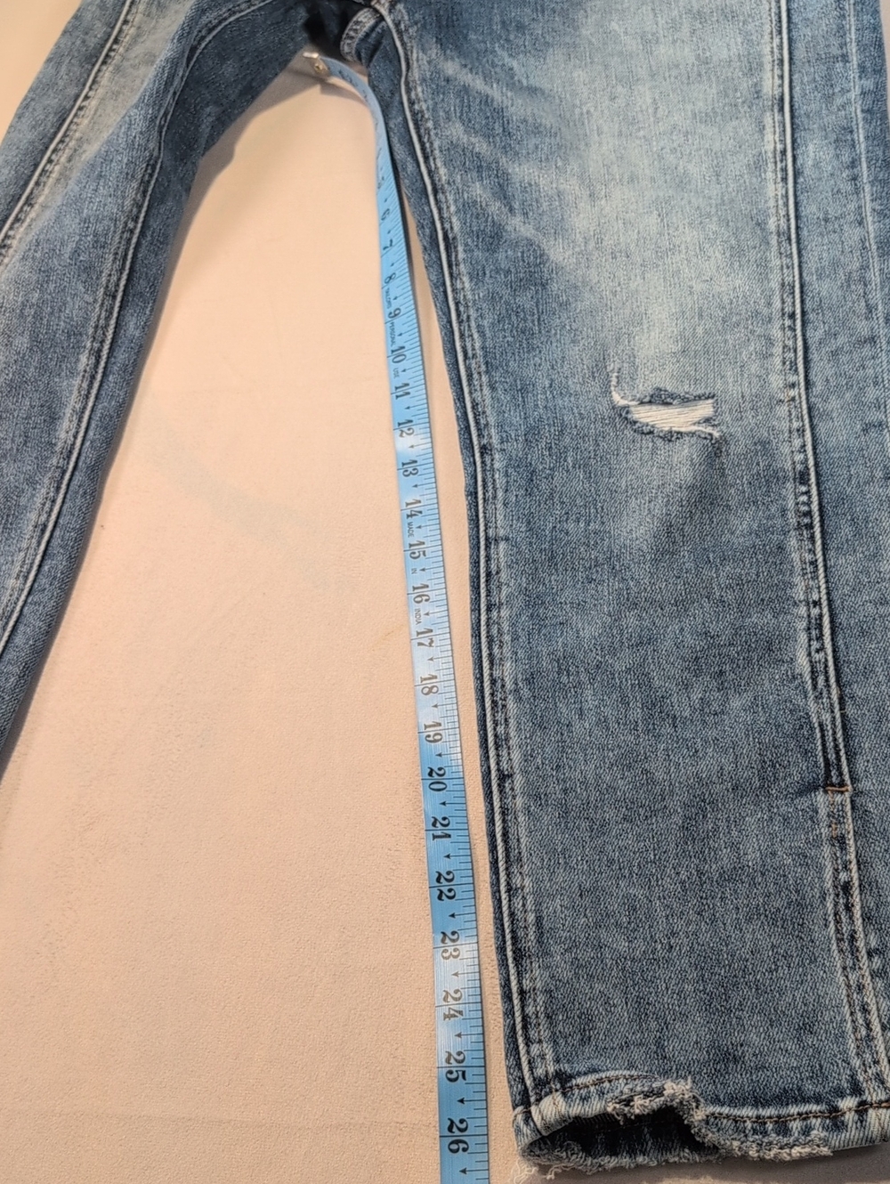 Vervet Jeanne High-Rise Stretch Slim Straight Jeans Acid Wash Size 32 - Picture 10 of 15
